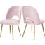 Logan Pink Velvet Dining Chair Set of 2