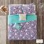 Lola Cotton Printed 5Pcs Queen Coverlet Set In Purple