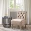 Lola Tufted Armless Chair In Beige