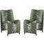 Loreins Outdoor Patio Chair Set of 2 In Olive Green