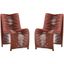 Loreins Outdoor Patio Chair Set of 2 In Terracotta