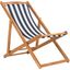 Loren Navy and White Striped Foldable Sling Chair