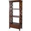Lorena 30 Inch W 3-Tier Etagere Bookcase with Storage Drawer In Medium Brown