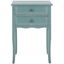 Lori Slate Green End Table with Storage Drawers