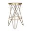Lorna Beige and Gold Leaf Counter Stool