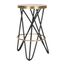 Lorna Black and Gold Leaf Counter Stool