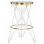 Lorna White and Gold Leaf Counter Stool