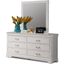 Louis Philippe Dresser and Mirror In White