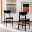 Lucca Black and Black Retro Dining Chair