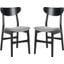 Lucca Black and Gray Retro Dining Chair