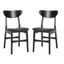 Lucca Black and Black Retro Dining Chair Set of 2