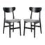 Lucca Black and Gray Retro Dining Chair Set of 2