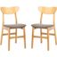 Lucca Natural and Gray Retro Dining Chair
