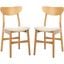 Lucca Natural and White Retro Dining Chair