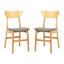 Lucca Natural and Gray Retro Dining Chair Set of 2