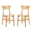 Lucca Natural Retro Dining Chair Set of 2