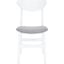 Lucca Retro Dining Chair in White and Grey