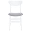 Lucca Retro Dining Chair Set of 2 in White and Grey