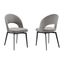 Lucia Swivel Upholstered Dining Chair Set of 2 In Gray