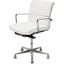 Lucia White and Silver Metal Low Back Office Chair