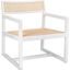 Lula White and Natural Cane Accent Chair