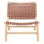 Luna Leather Woven Accent Chair in Natural
