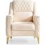 Luna Velvet Chair In Ivory