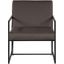 Luxembourg Espresso Faux Leather Arm Chair
