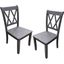 Luxembourg Solid Wood Dining Side Chair Set of 2 In Rustic Gray