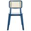 Luz Cane Dining Chair Set of 2 in Navy
