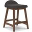 Lyncott Charcoal And Brown Upholstered Barstool Set Of 2