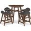 Lyncott Counter Height Dining Set With Charcoal Chairs