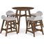 Lyncott Counter Height Dining Set With Light Gray Chairs