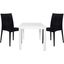 Mace 3 Piece Outdoor Dining Set In White and Black