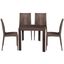 Mace 5 Piece Outdoor Dining Set In Brown