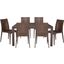 Mace 7 Piece Outdoor Dining Set In Brown