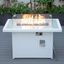 Mace Wicker Patio Propane Fire Pit Table In White
