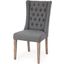 Mackenzie Ii Gray Plush Linen Covering Ash Solid Wood Base Dining Chair Set of 2