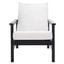 Maddison Cane Back Accent Chair In Black and Natural