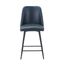 Maddox Faux Leather Upholstered Counter Height Barstool Set of 2 In Blueberry
