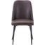 Maddox Mid-Century Modern Faux Leather Upholstered Dining Chair Set of 2 In Dark Brown