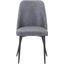 Maddox Mid-Century Modern Faux Leather Upholstered Dining Chair Set of 2 In Grey