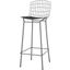 Madeline 41.73 Inch Barstool With Seat Cushion In Charcoal Grey And Black