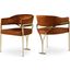 Madelyn Cognac Velvet Dining Chair Set of 2 553Cognac-C