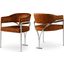 Madelyn Cognac Velvet Dining Chair Set of 2 In Cognac