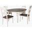 Madison County Reclaimed Pine 66 Inch Oval Farmhouse Five-Piece Dining Set In Vintage White