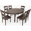 Madison County Reclaimed Pine 66 Inch Oval Farmhouse Seven-Piece Dining Set In Brown