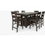 Madison County Reclaimed Pine 72 Inch Farmhouse Counter Height Seven-Piece Dining Set In Brown