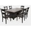 Madison County Reclaimed Pine 72 Inch Farmhouse Storage Table Seven-Piece Dining Set In Vintage Black