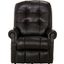 Madison Italian Leather Power Lift Lay Flat Recliner In Chocolate